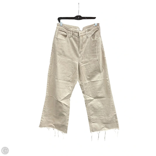 Jeans Wide Leg By Good American In Tan, Size: 4