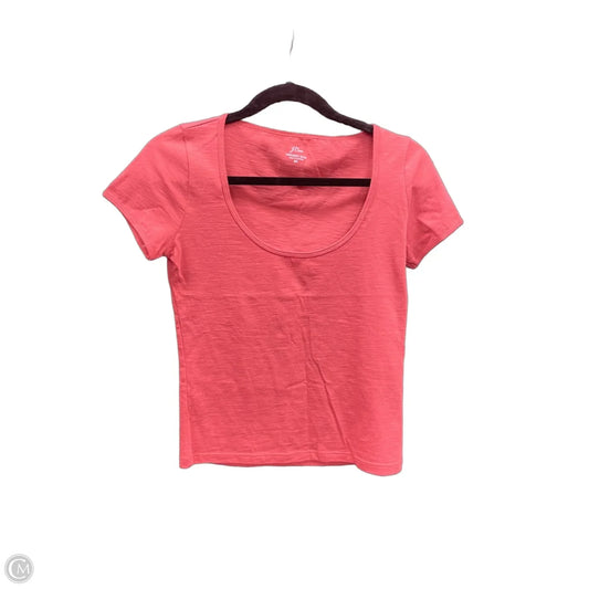 Top Short Sleeve By J. Crew In Coral, Size: Xs