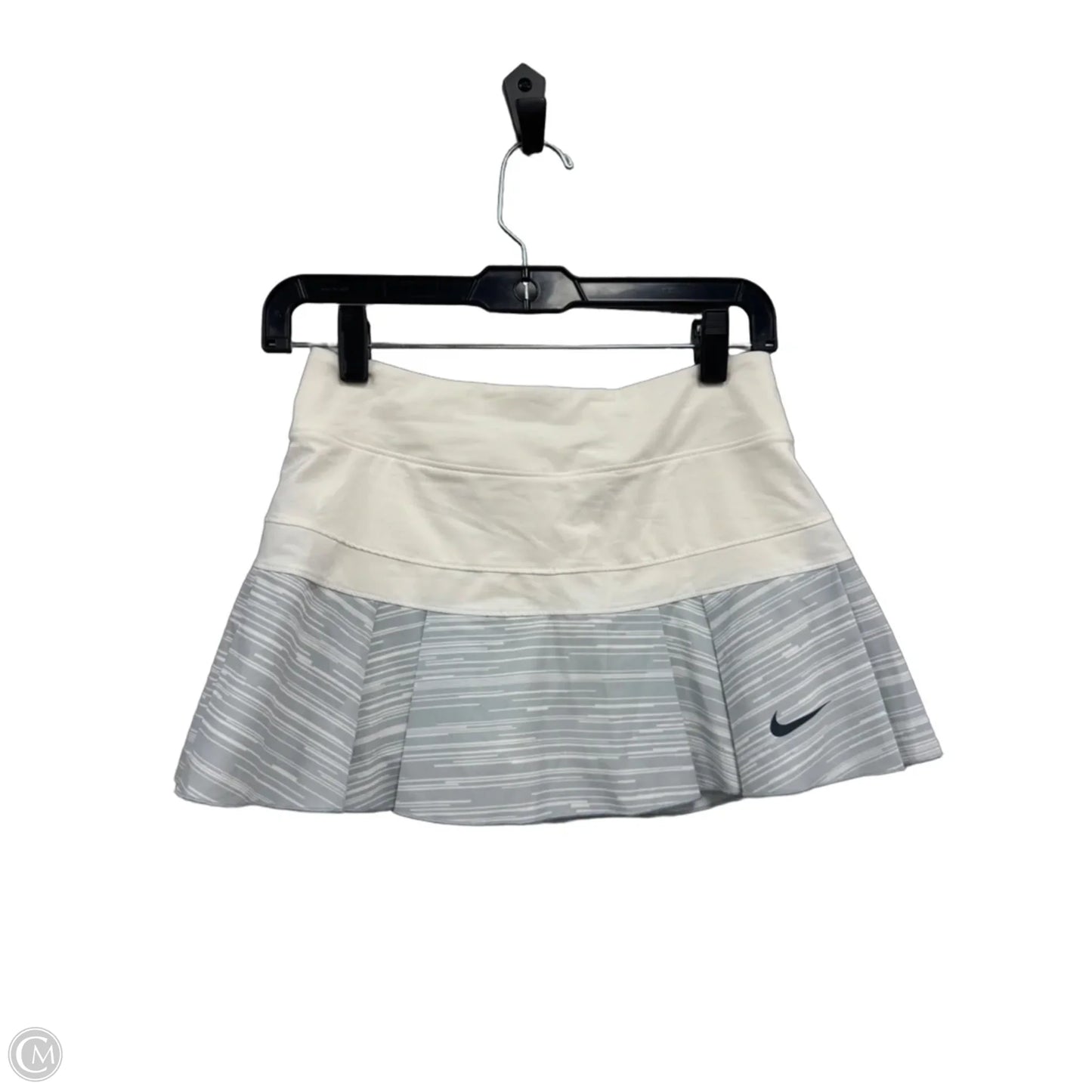 Athletic Skort By Nike Apparel In Cream & Grey, Size: Xs