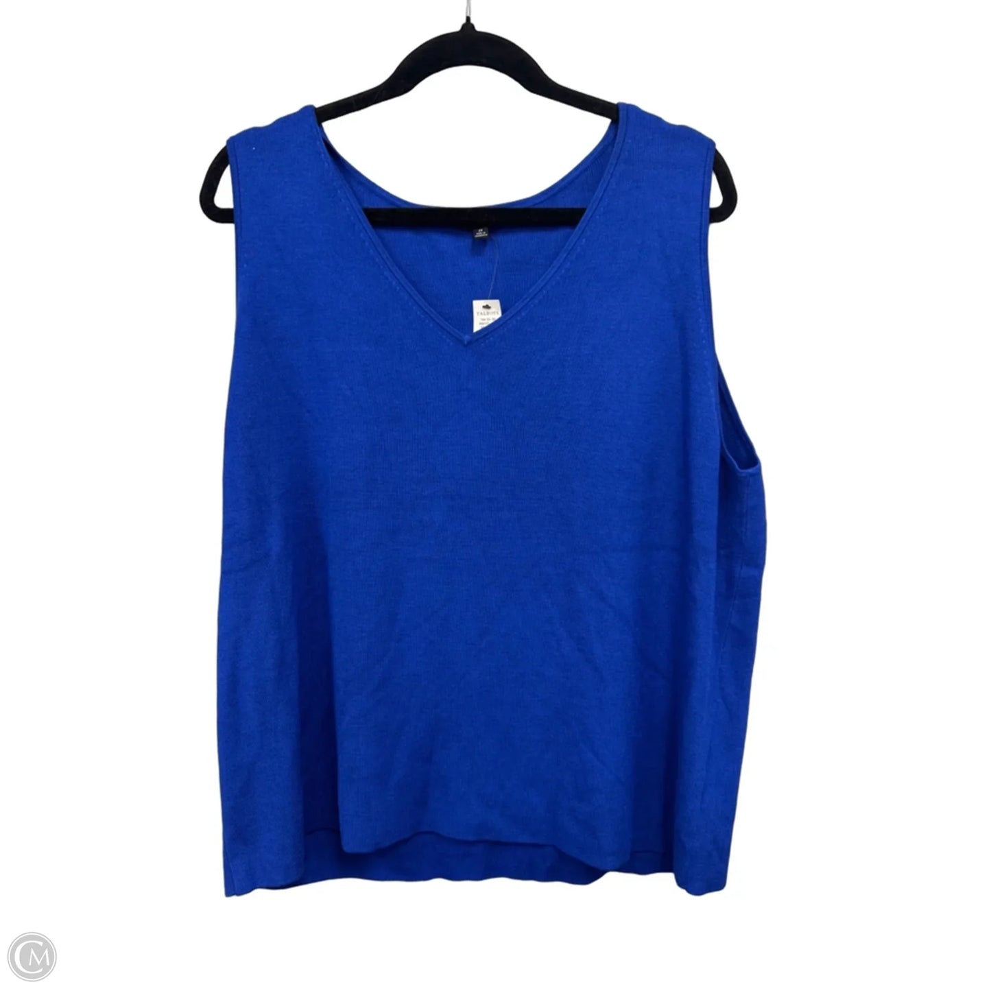 Top Sleeveless By Talbots In Blue, Size: 2x