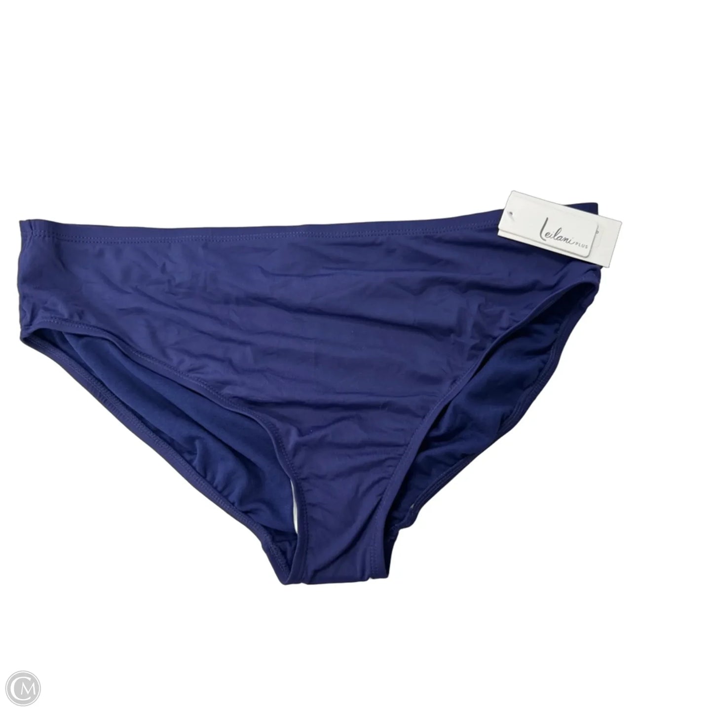 Swimsuit 2pc By Clothes Mentor In Blue & White, Size: 18