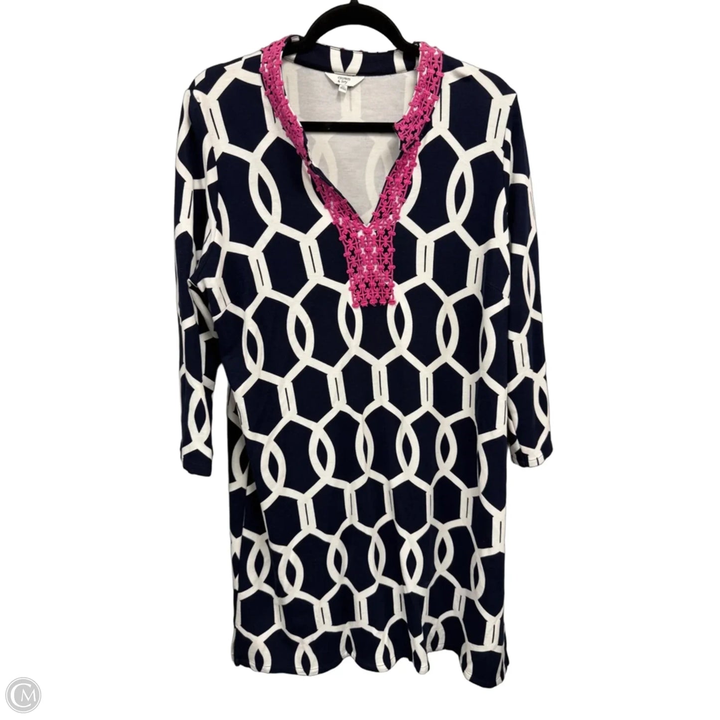 Dress Casual Short By Crown And Ivy In Blue & White, Size: Xl
