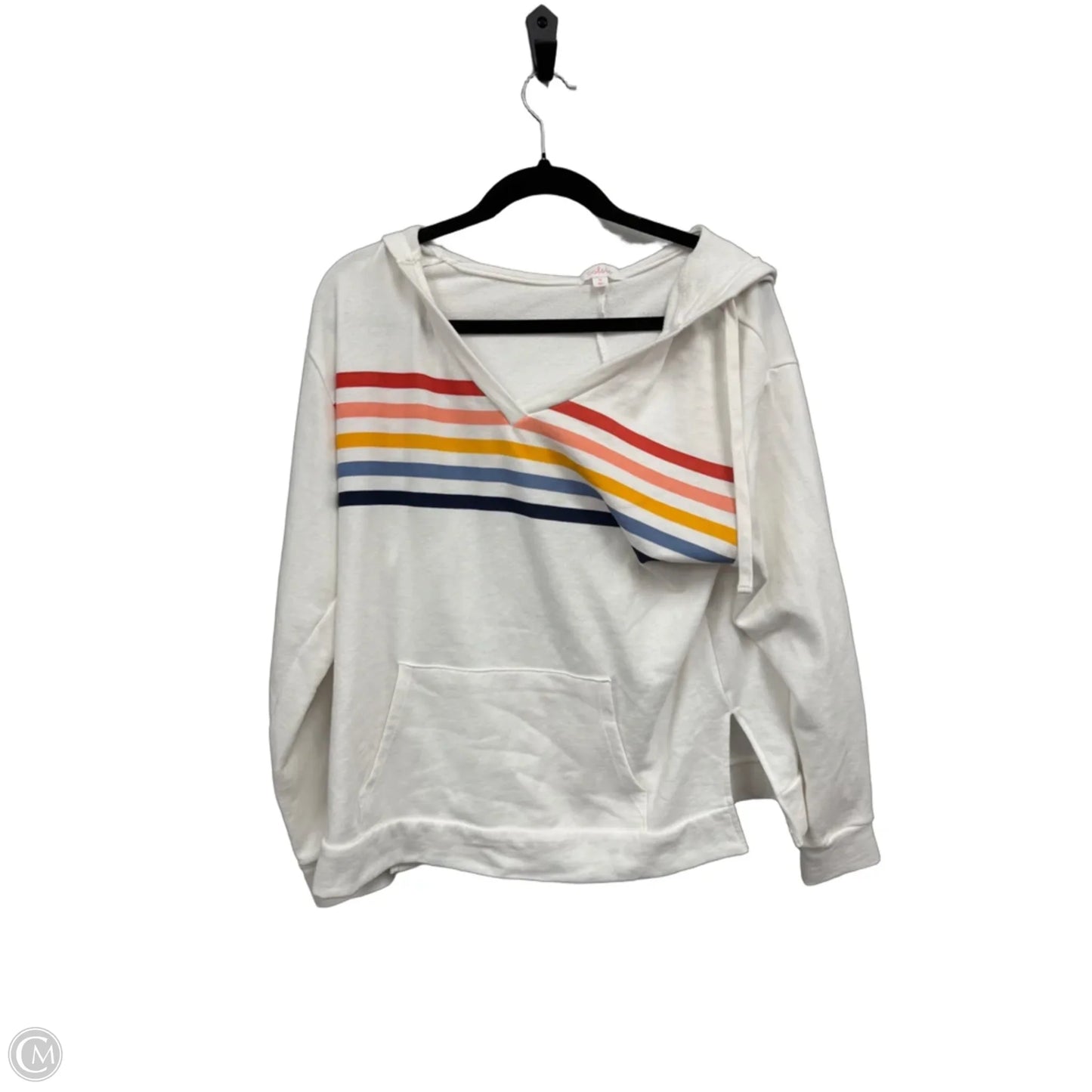 Sweatshirt Hoodie By Colsie In Striped Pattern, Size: M