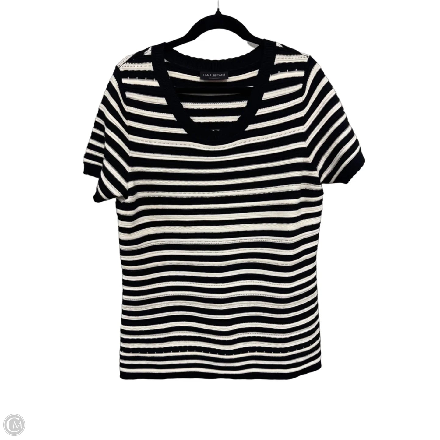 Sweater Short Sleeve By Lane Bryant In Striped Pattern, Size: Xl