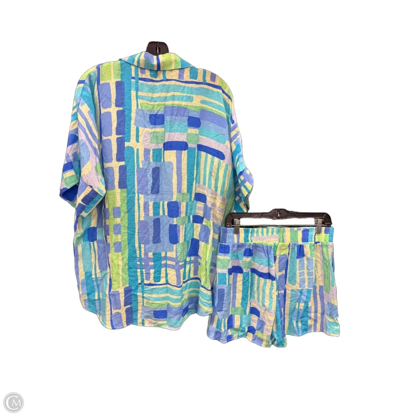 Shorts Set By Timing In Geometric Pattern, Size: L