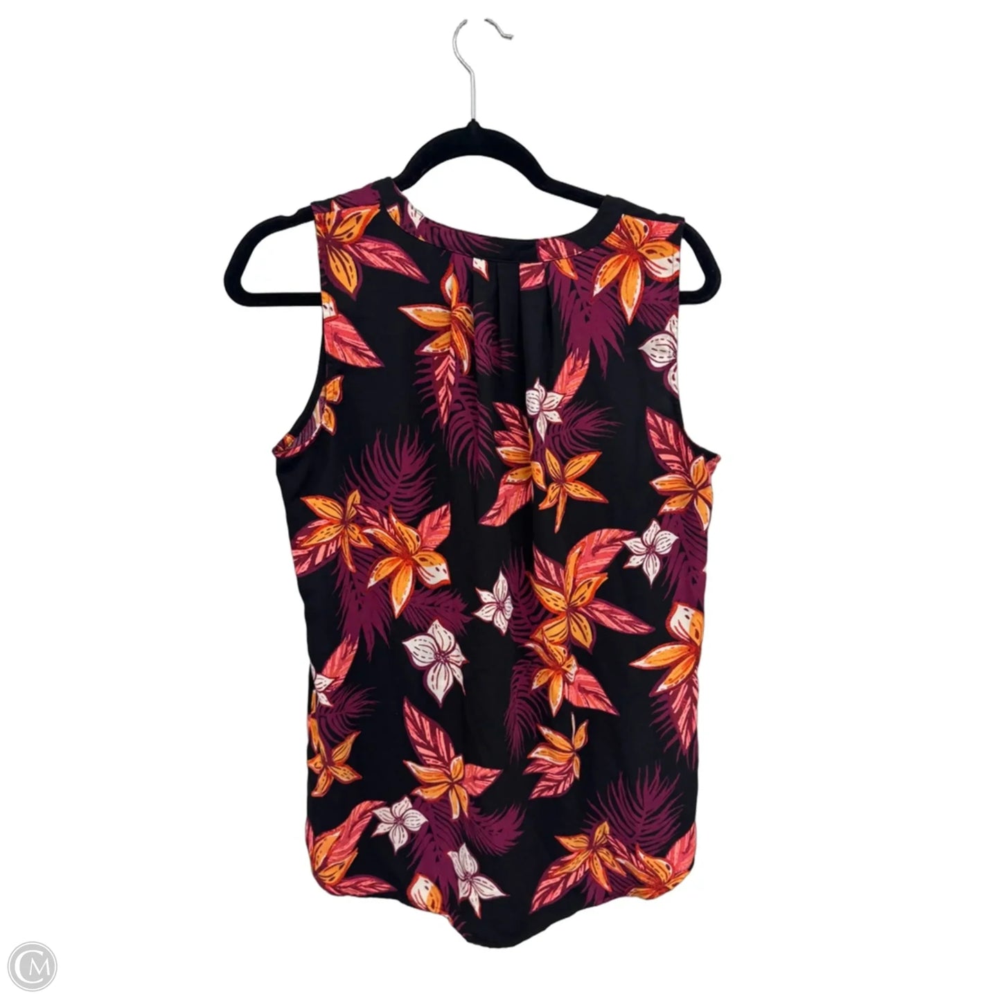 Top Sleeveless By Apt 9 In Floral Print, Size: M