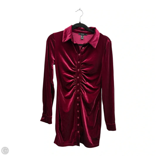 Dress Casual Short By Forever 21 In Maroon, Size: L