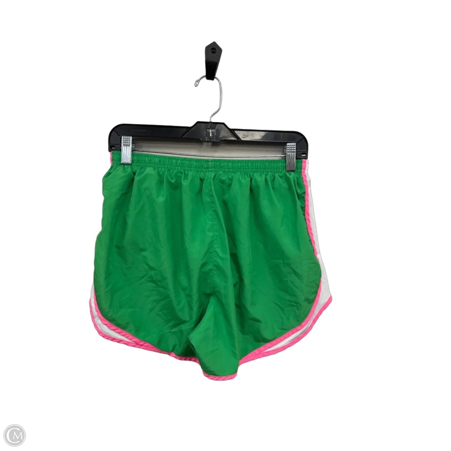 Athletic Shorts By Nike Apparel In Green & Pink, Size: L