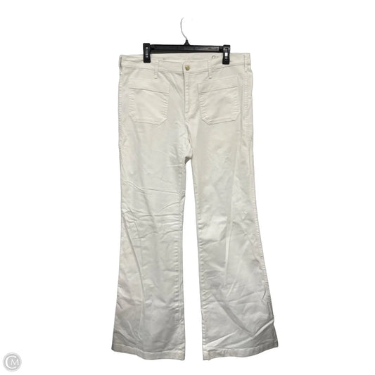 Jeans Flared By Gap In Cream, Size: 14