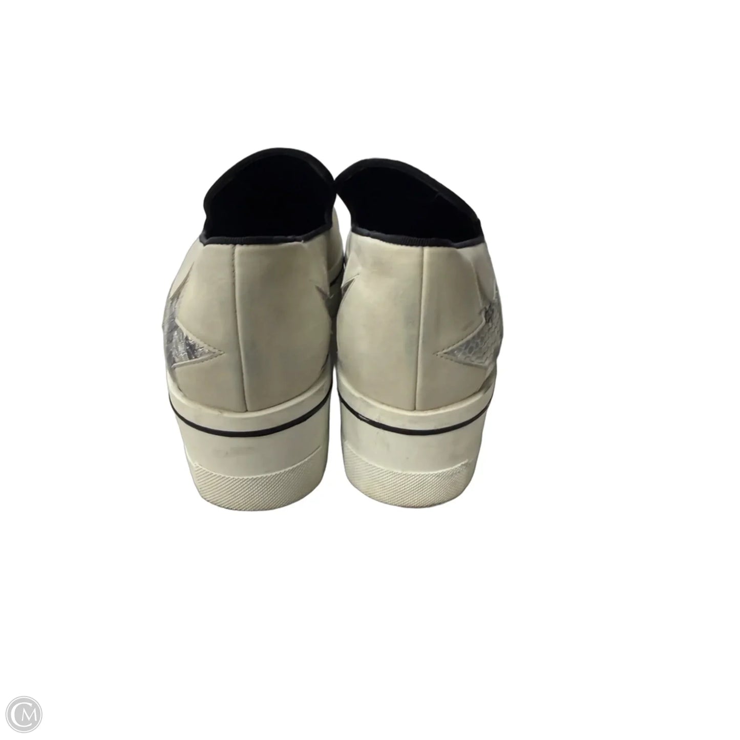 Shoes Luxury Designer By Stella Mccartney In Silver & Tan, Size: 7