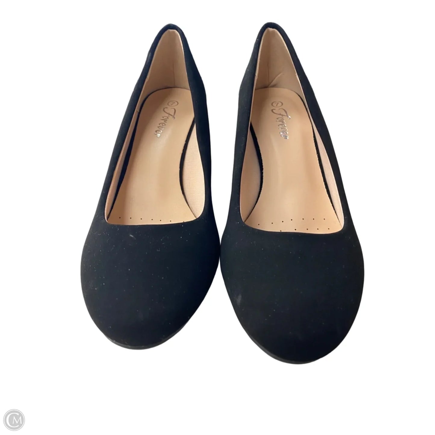 Shoes Heels Wedge By Forever In Black, Size: 7