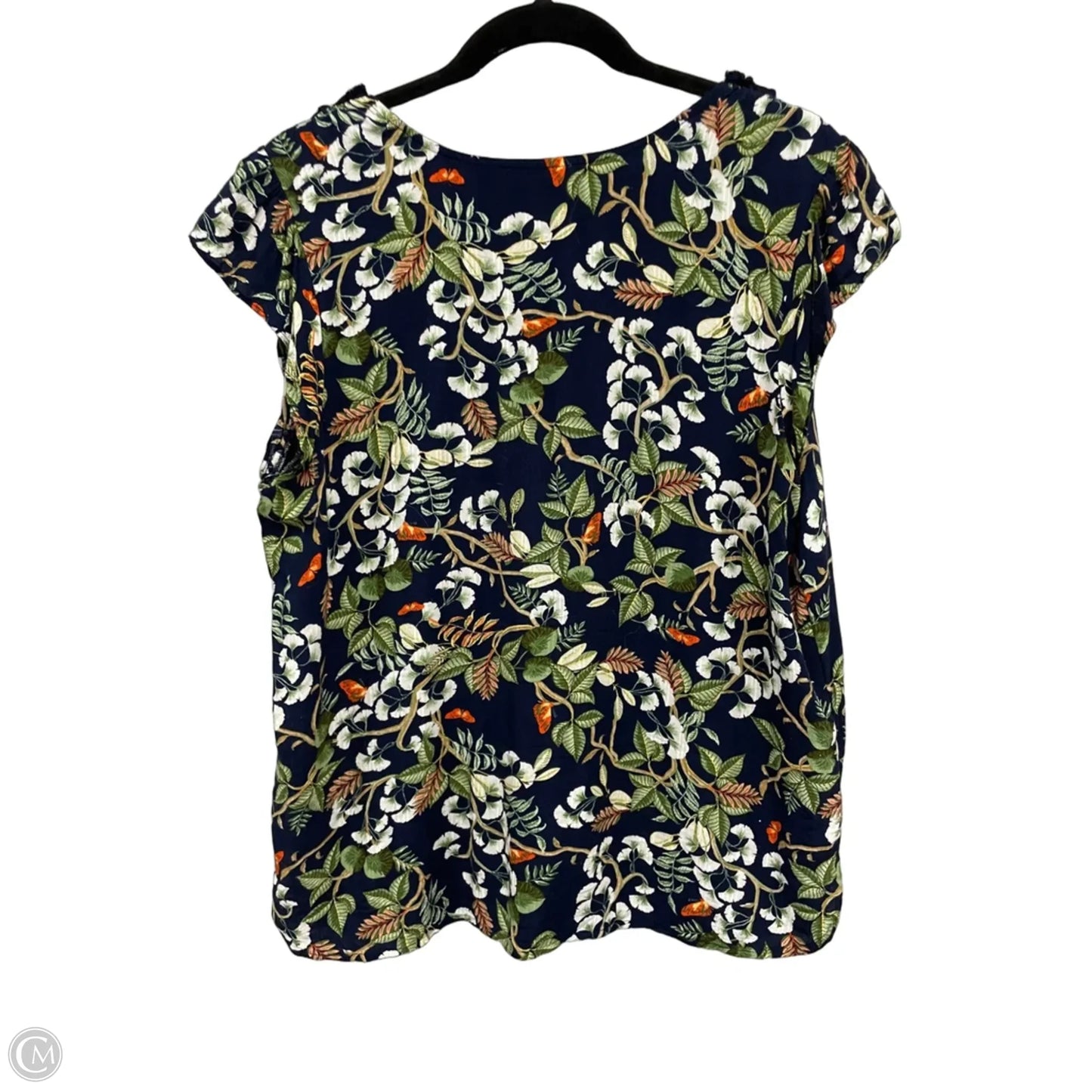 Top Short Sleeve By Loft In Floral Print, Size: M