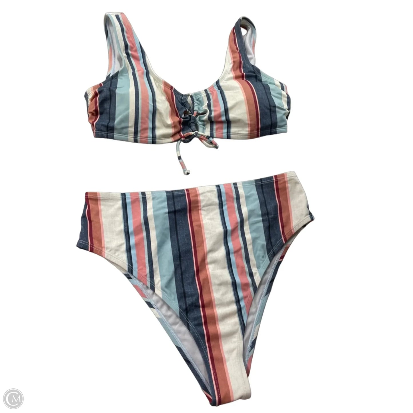 Swimsuit 2pc By Cupshe In Striped Pattern, Size: 2x
