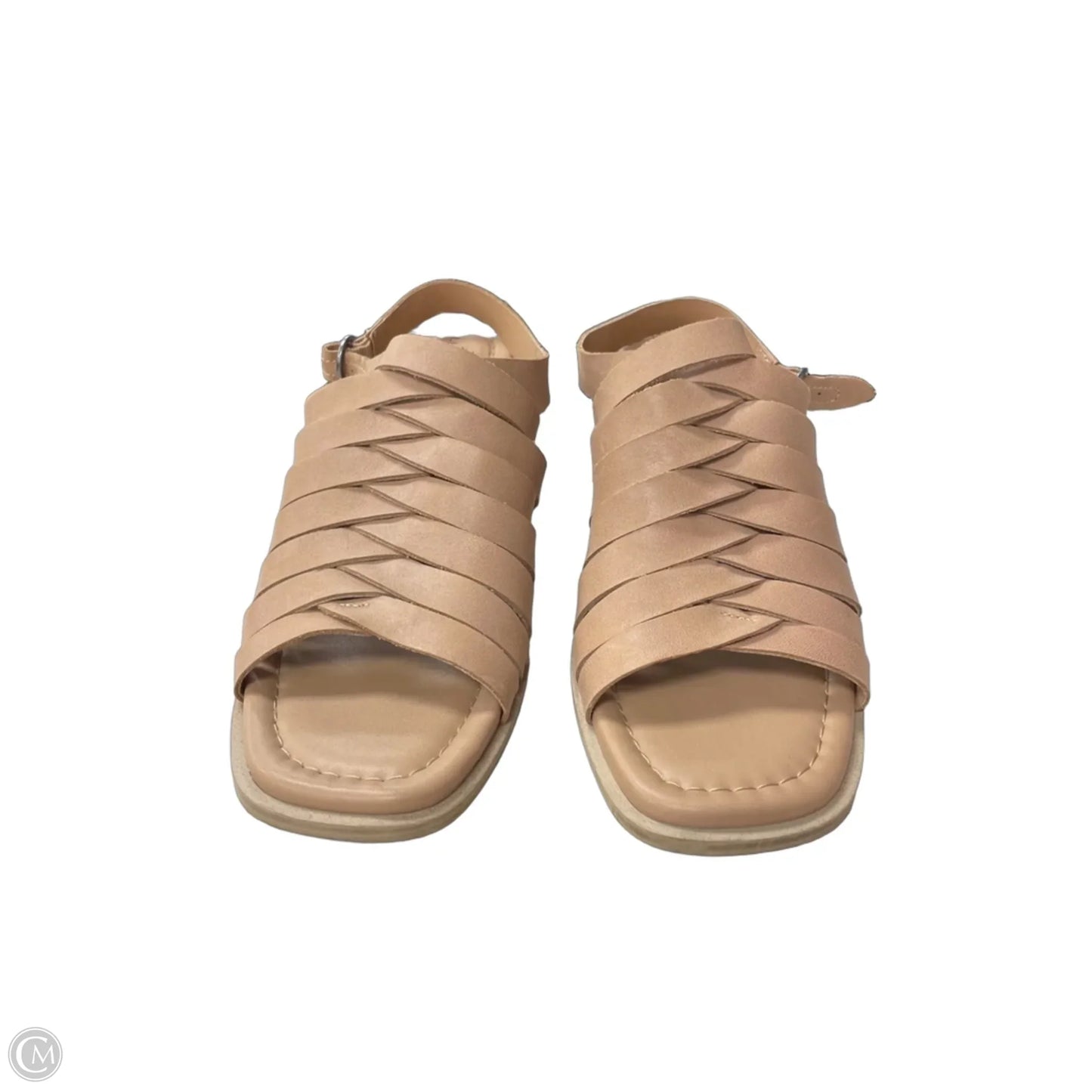 Sandals Heels Block By Lucky Brand In Tan, Size: 9.5