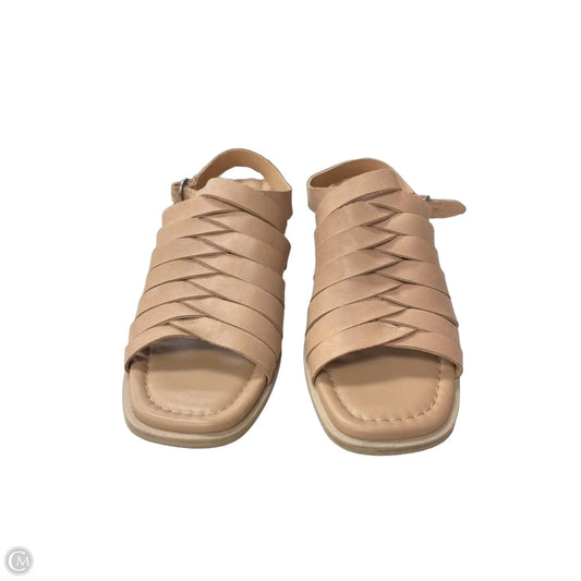 Sandals Heels Block By Lucky Brand In Tan, Size: 9.5