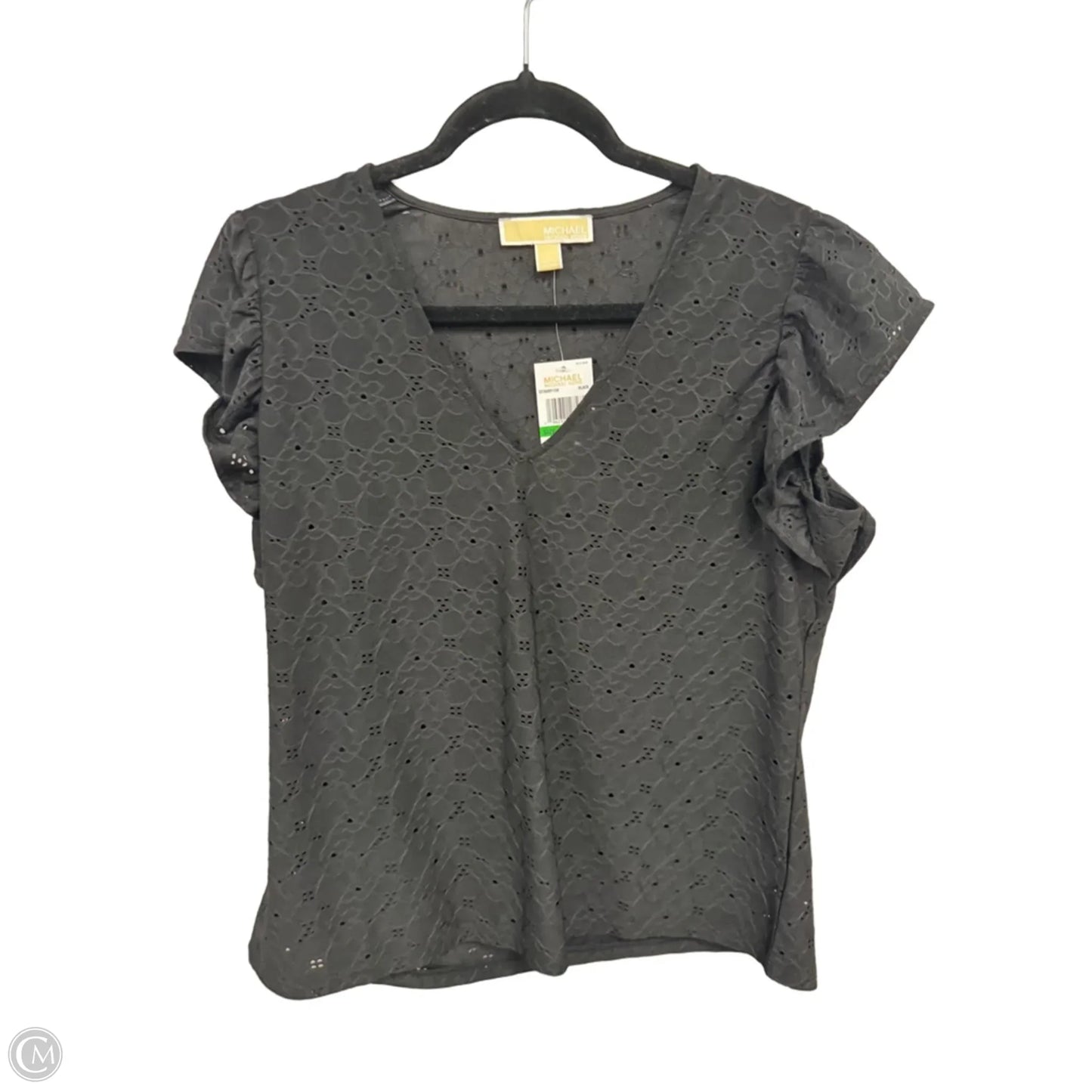Top Short Sleeve By Michael By Michael Kors In Black, Size: L
