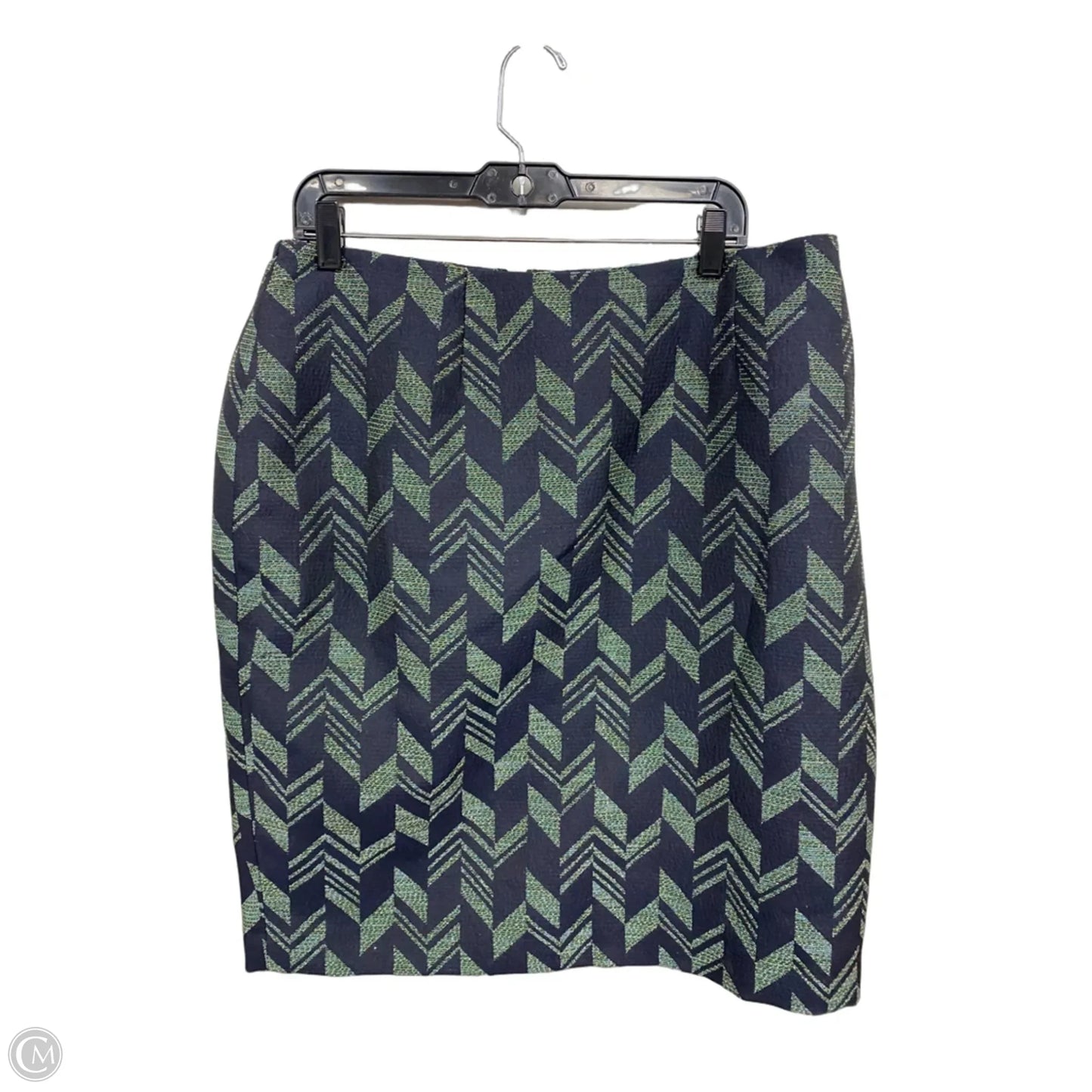 Skirt Midi By Kasper In Blue & Green, Size: 14