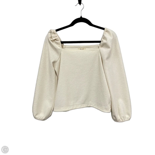 Top Long Sleeve By Madewell In Cream, Size: S