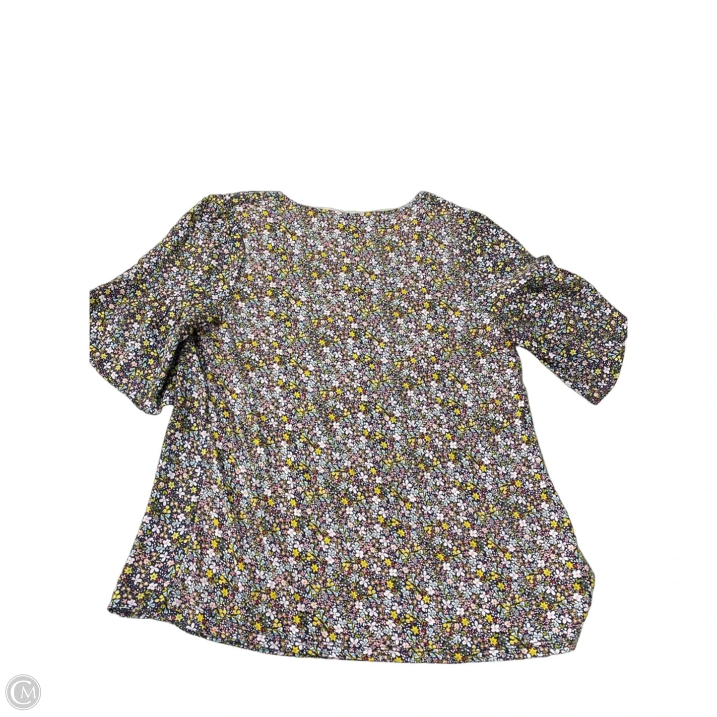 Top Short Sleeve By Loft In Floral Print, Size: Xs