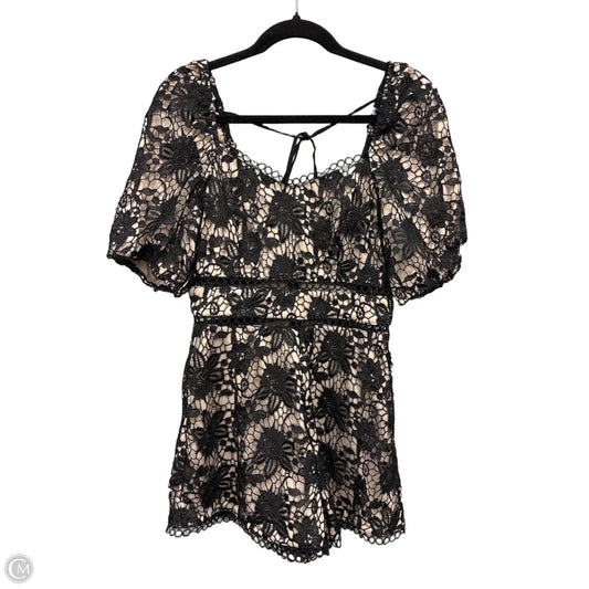 Romper By Lulus In Black & Tan, Size: S