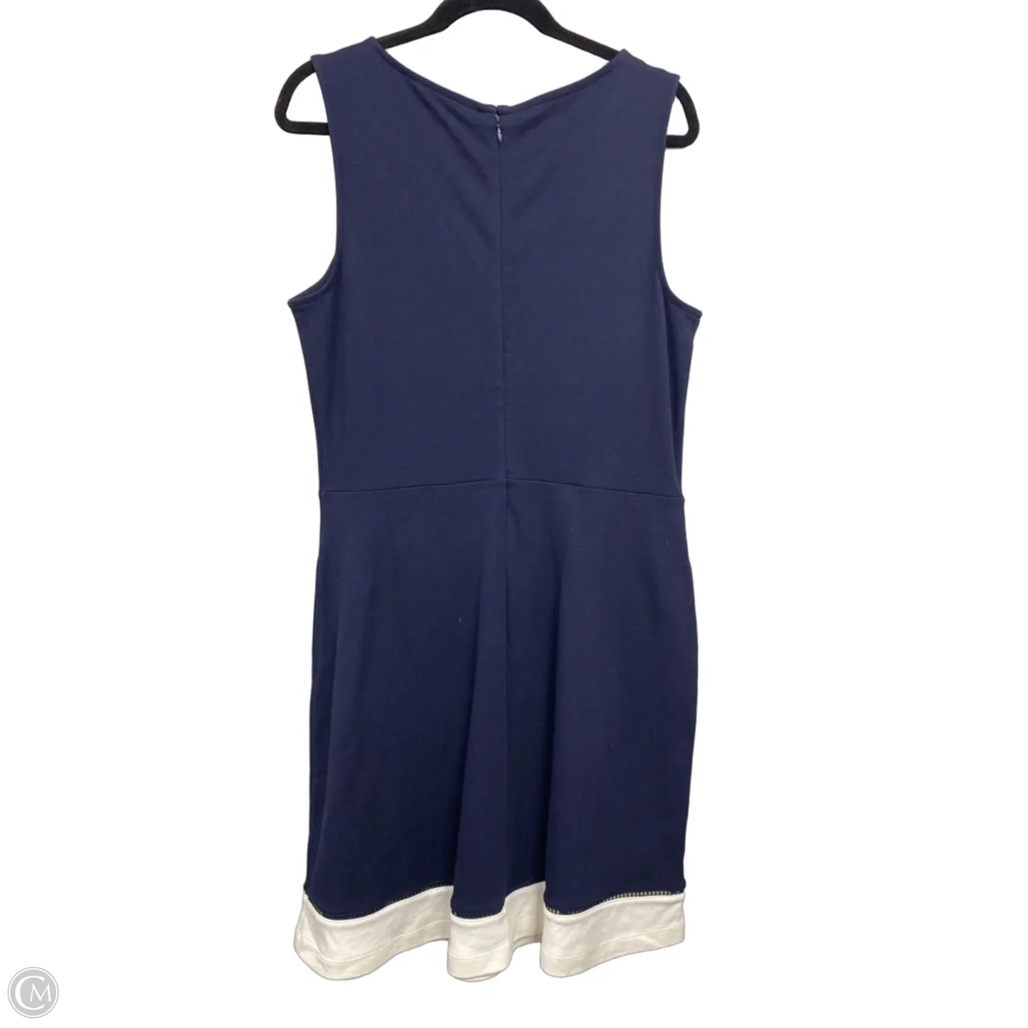 Dress Casual Midi By Talbots In Blue & Cream, Size: Xlp