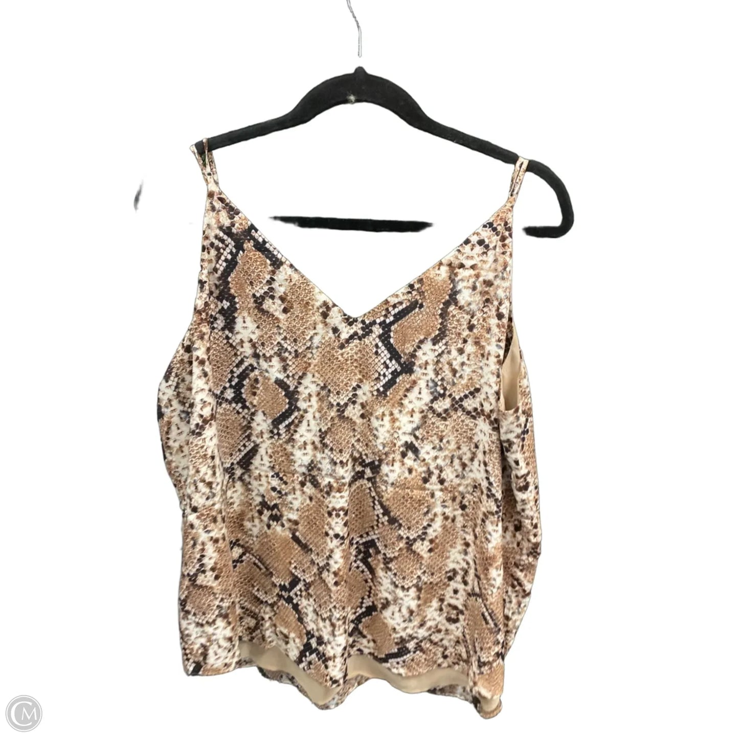 Top Sleeveless By Express In Snakeskin Print, Size: Xl