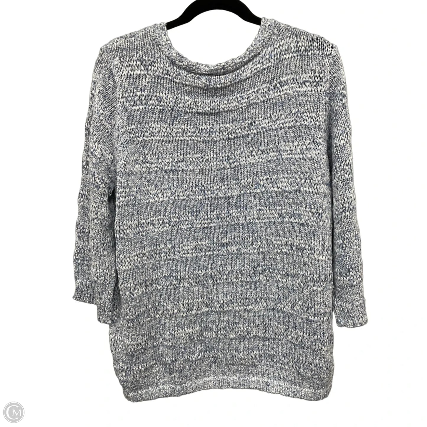 Sweater By Chicos In Blue & White, Size: Xl