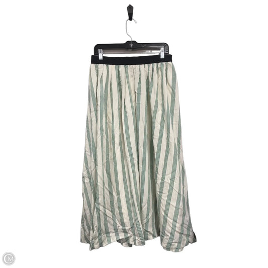 Skirt Maxi By Future Collective In Cream & Green, Size: M