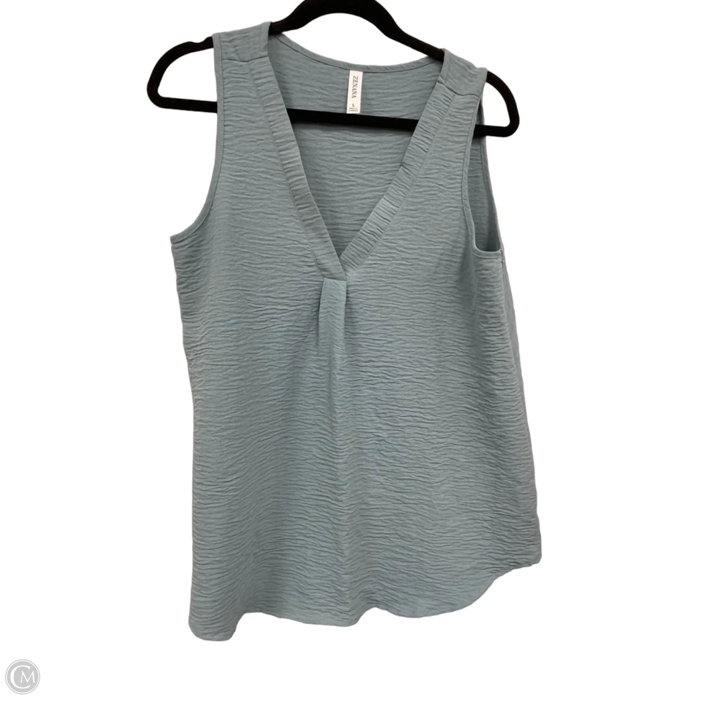Top Sleeveless By Zenana In Blue, Size: L