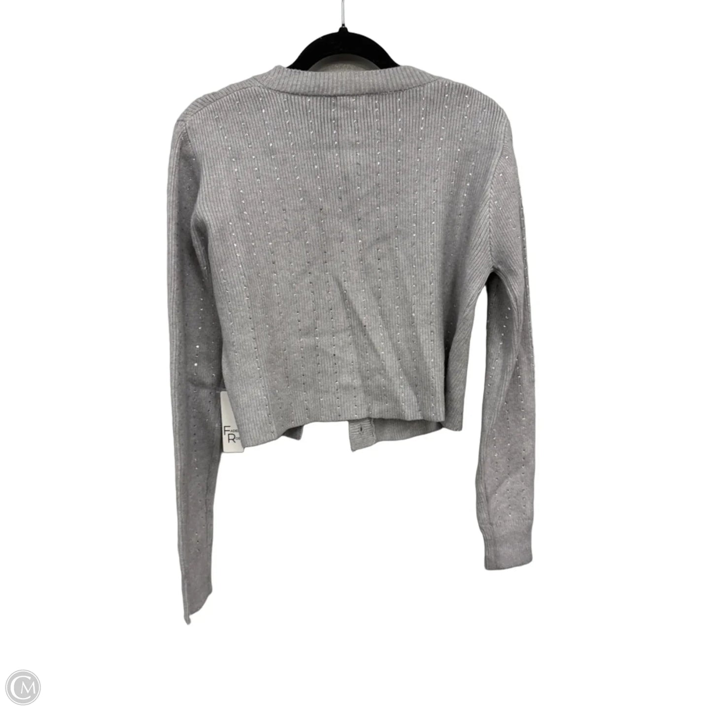 Cardigan By Faded Rose In Grey, Size: Xl
