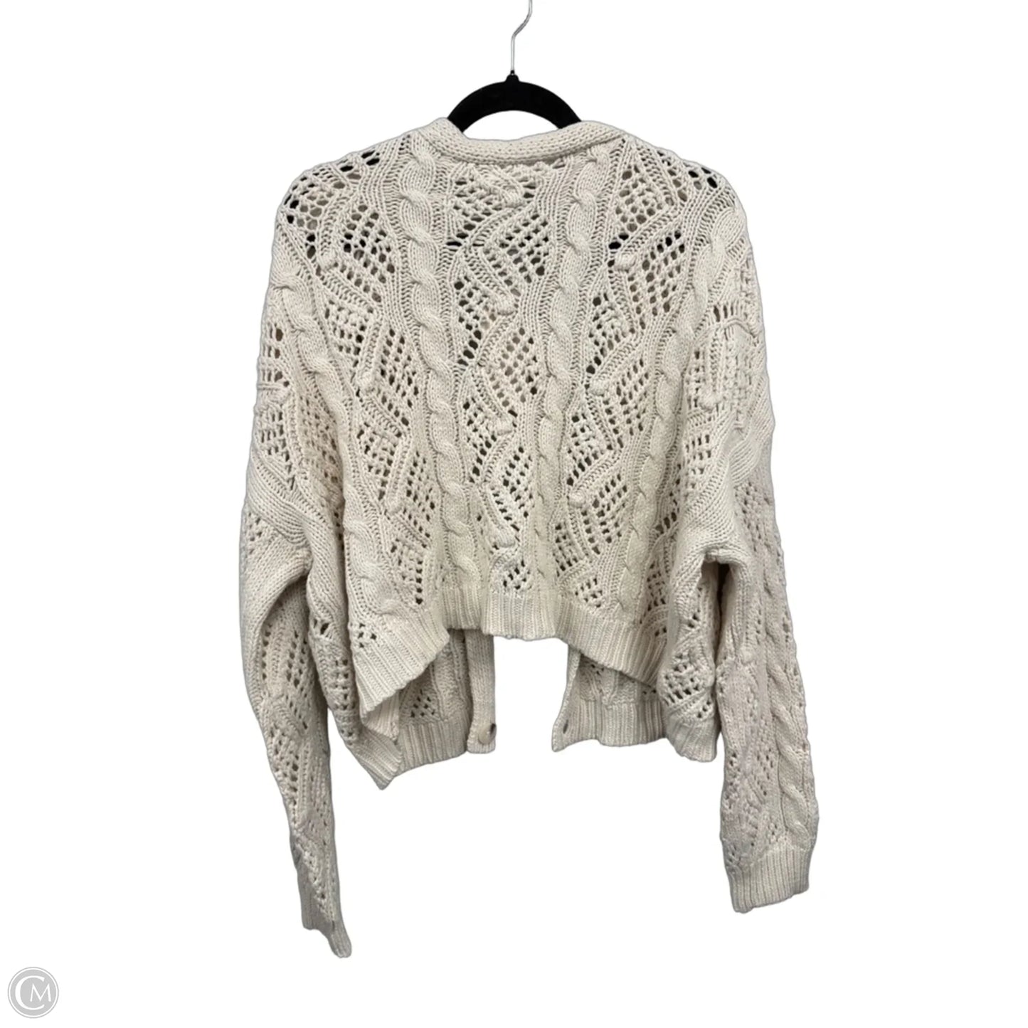 Cardigan By Moon And Madison In Cream, Size: Xl