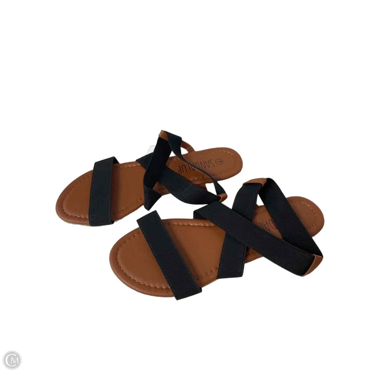 Sandals Flats By Clothes Mentor In Black, Size: 7
