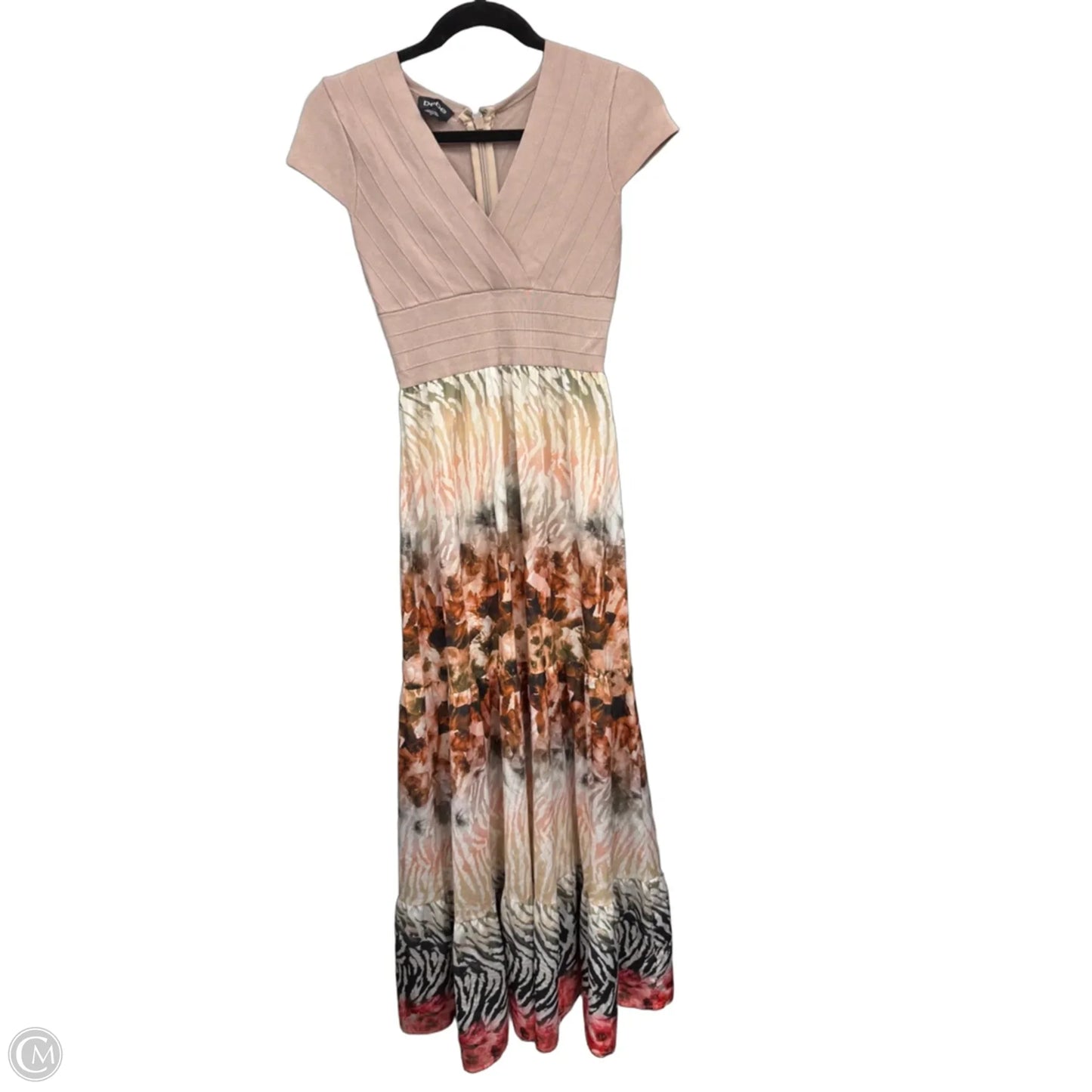 Dress Casual Maxi By Bebe In Orange & Tan, Size: S
