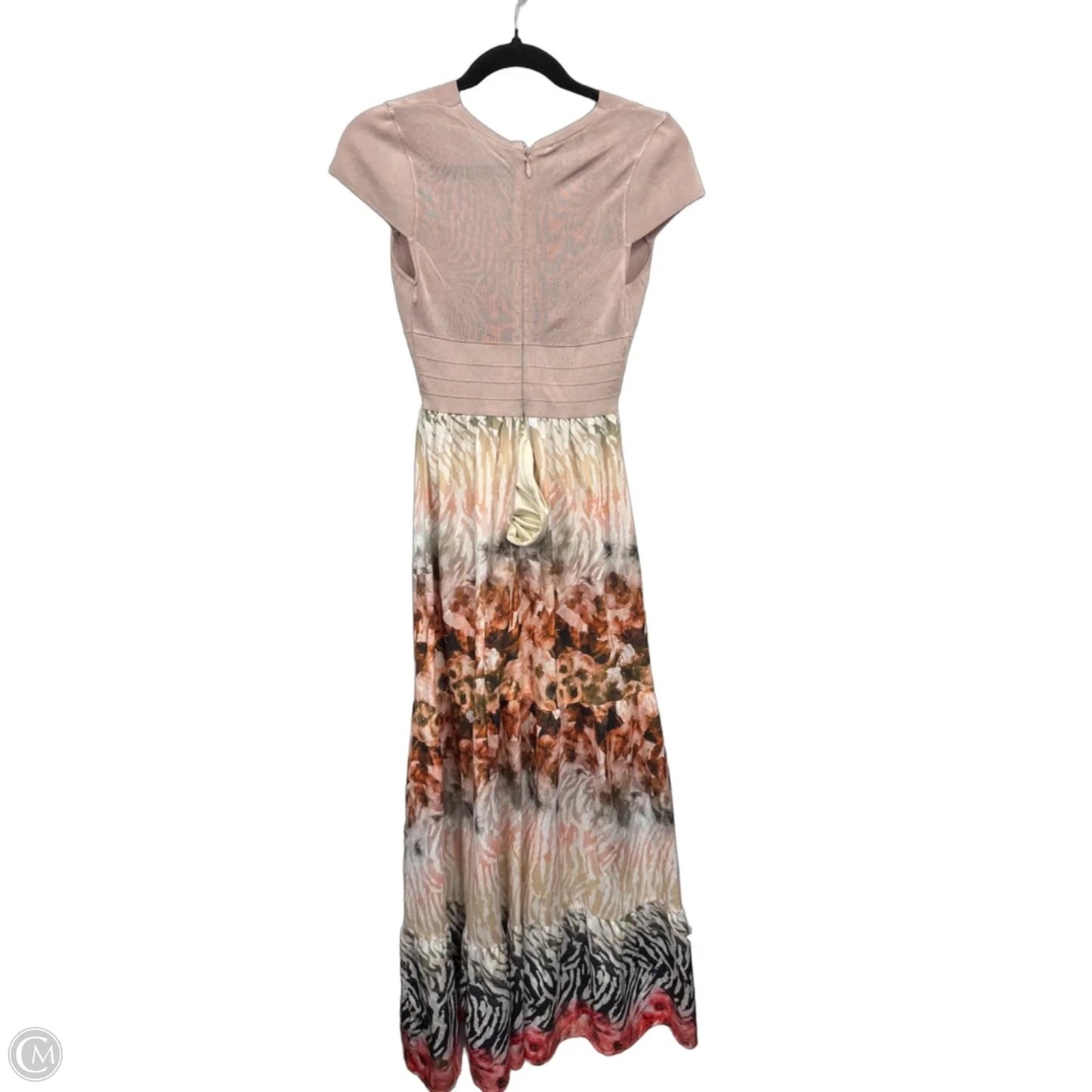 Dress Casual Maxi By Bebe In Orange & Tan, Size: S