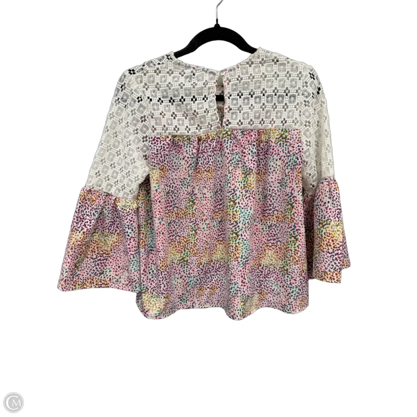 Top 3/4 Sleeve By Michelle Mcdowell In Pink & White, Size: S