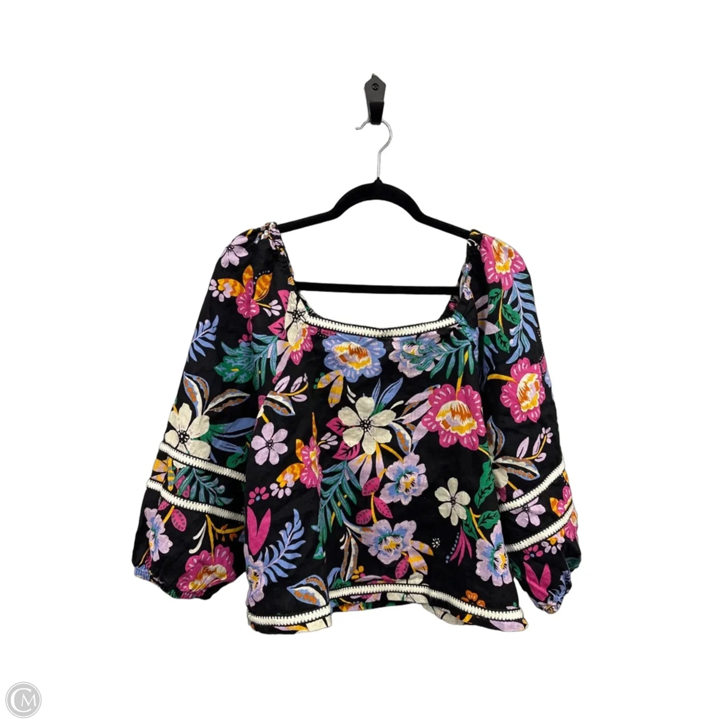 Top Short Sleeve By Clothes Mentor In Floral Print, Size: Xl