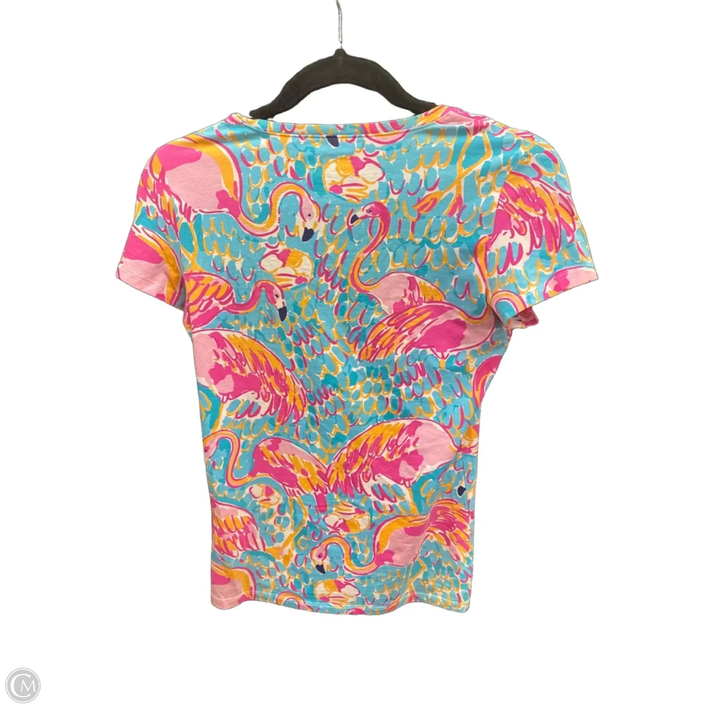Top Short Sleeve Designer By Lilly Pulitzer In Animal Print, Size: Xs