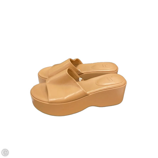 Sandals Heels Platform By A New Day In Tan, Size: 11