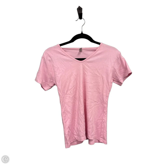 Top Short Sleeve Basic By Clothes Mentor In Pink, Size: L