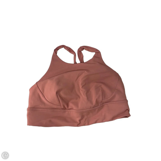 Athletic Bra By Lululemon In Peach, Size: 12