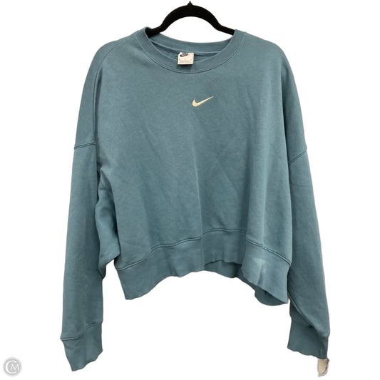 Sweatshirt Crewneck By Nike Apparel In Blue, Size: M