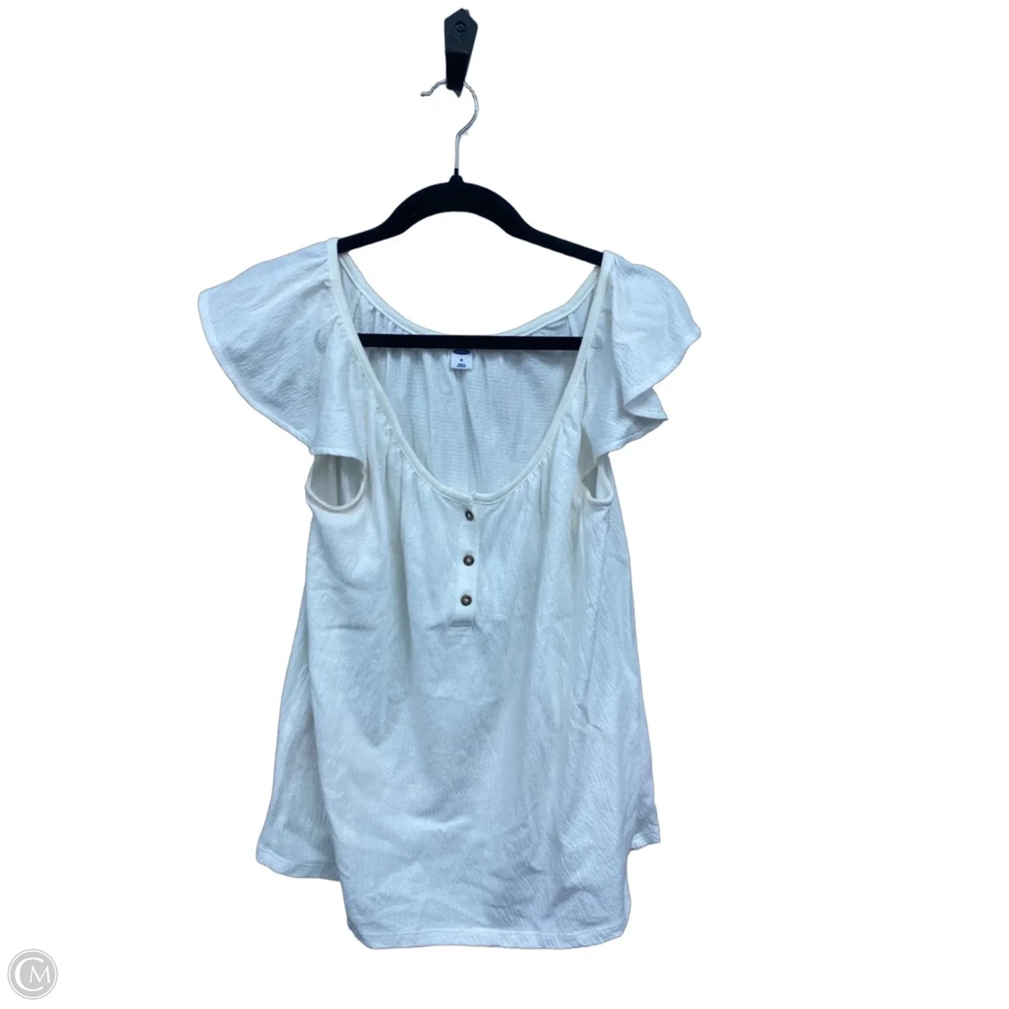 Top Short Sleeve By Old Navy In Cream, Size: M