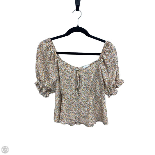 Top Short Sleeve By Sienna Sky In Floral Print, Size: L