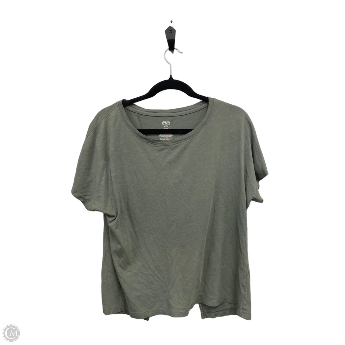 Athletic Top Short Sleeve By Athletic Works In Green, Size: L