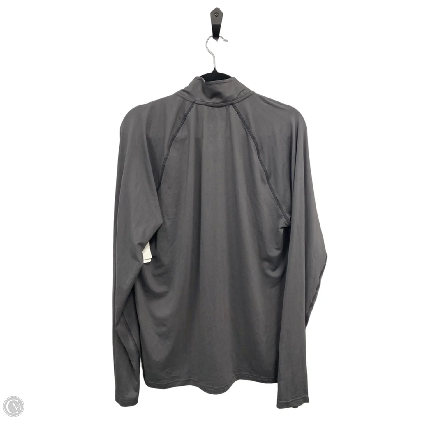 Athletic Top Long Sleeve Collar By Champion In Grey, Size: M