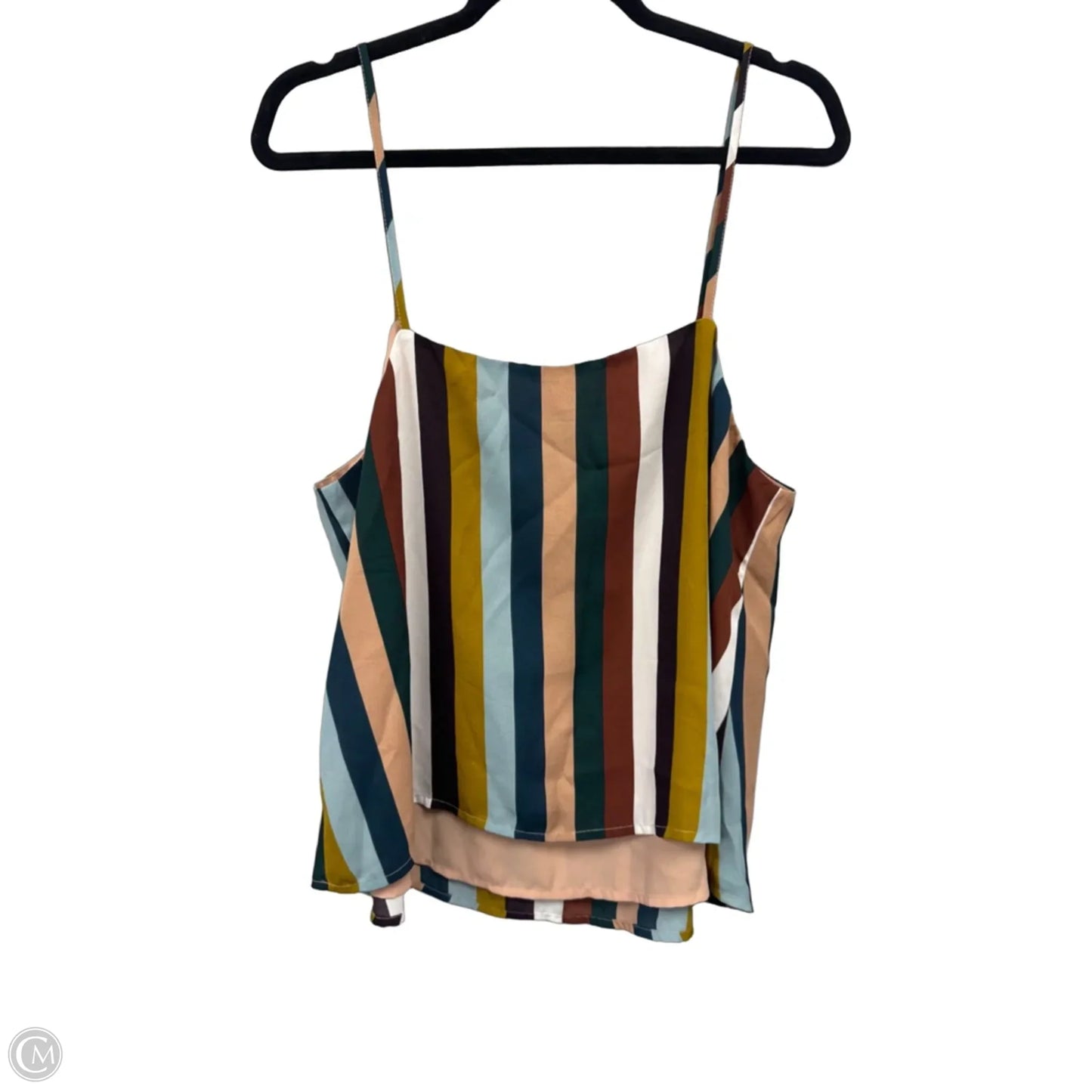 Top Sleeveless By Leith In Striped Pattern, Size: Xl