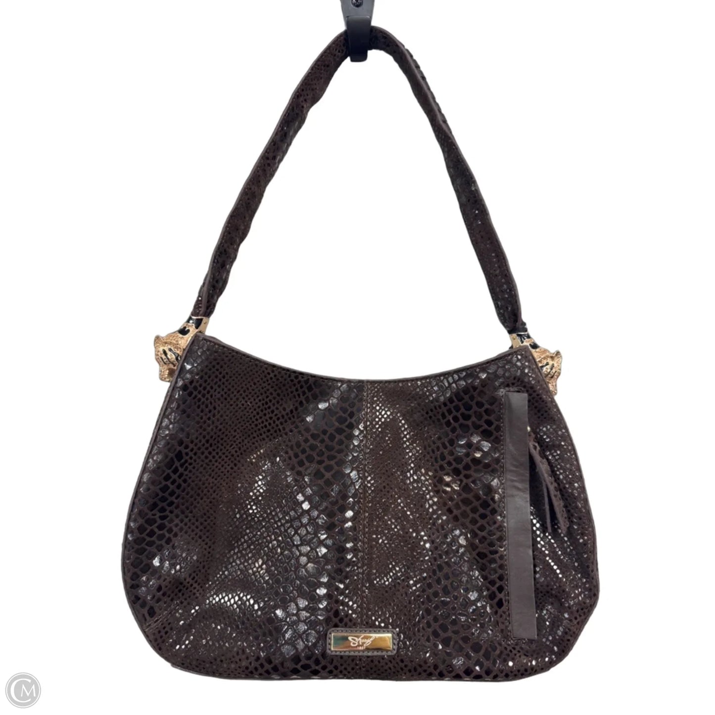 Handbag Leather By Sharif, Size: Medium