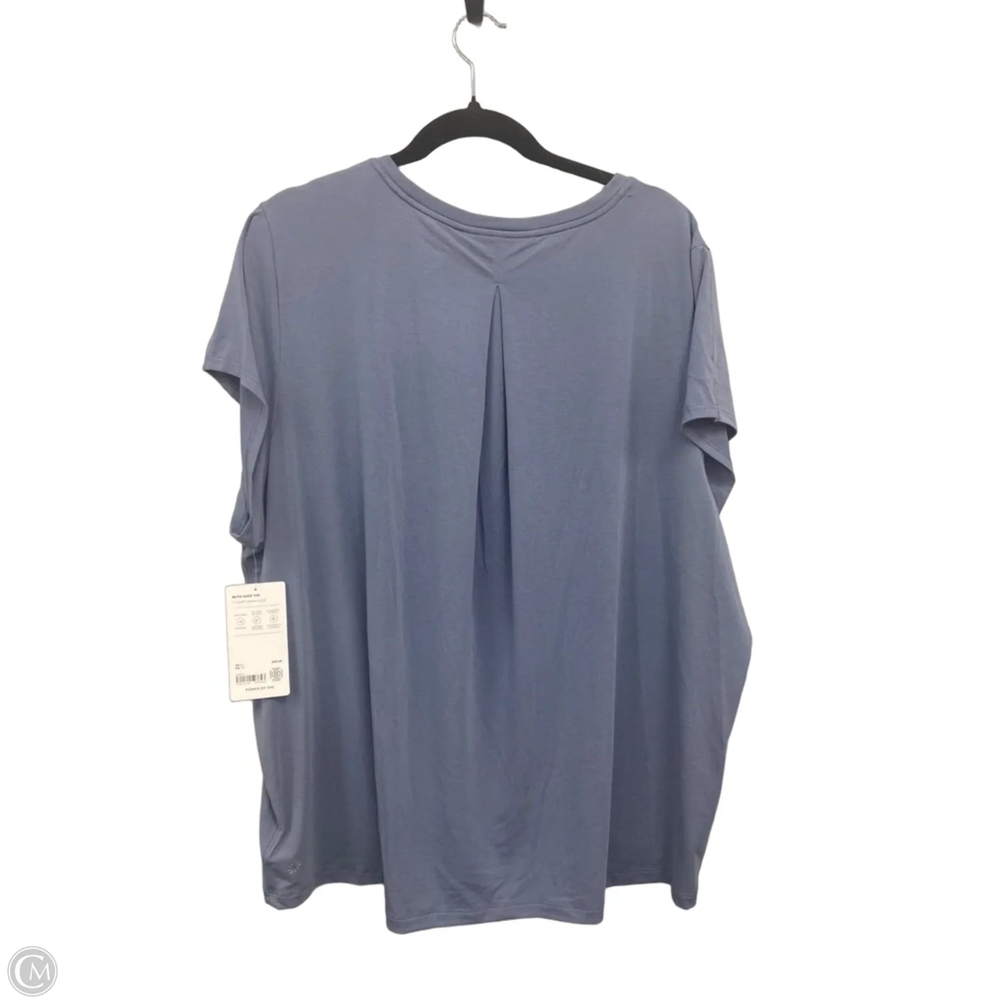 Athletic Top Short Sleeve By Athleta In Blue, Size: Xl