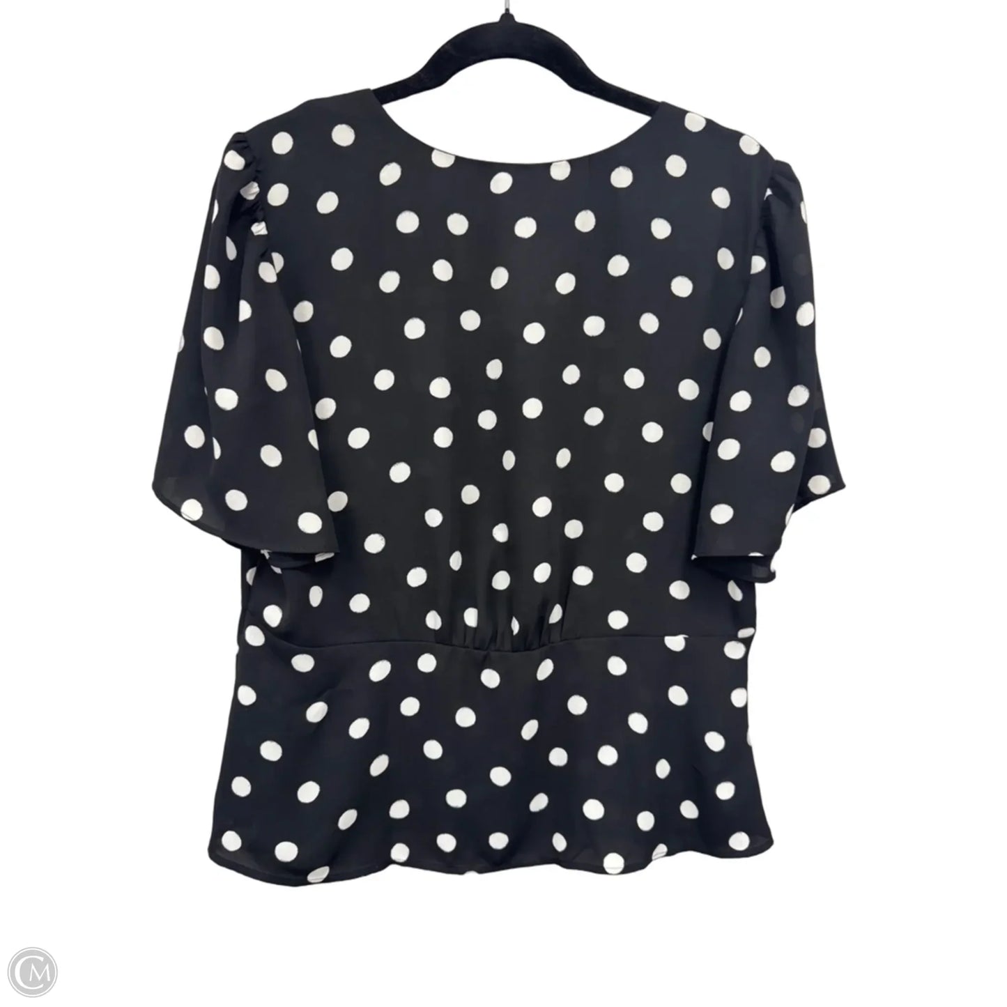 Top Short Sleeve By Ann Taylor In Polkadot Pattern, Size: 8
