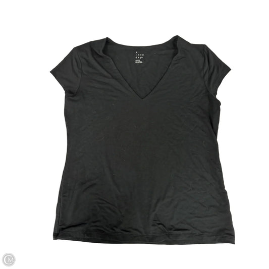 Top Short Sleeve Basic By A New Day In Black, Size: M